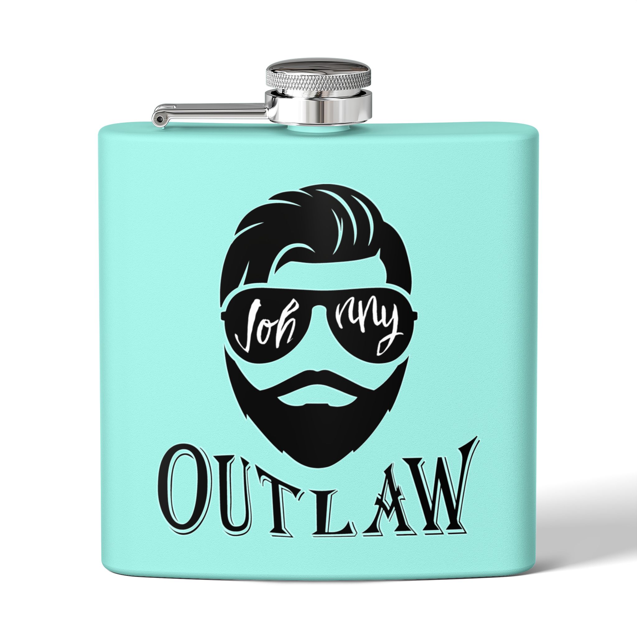 Johnny Outlaw Stainless Steel Flask, 6oz - Image 17