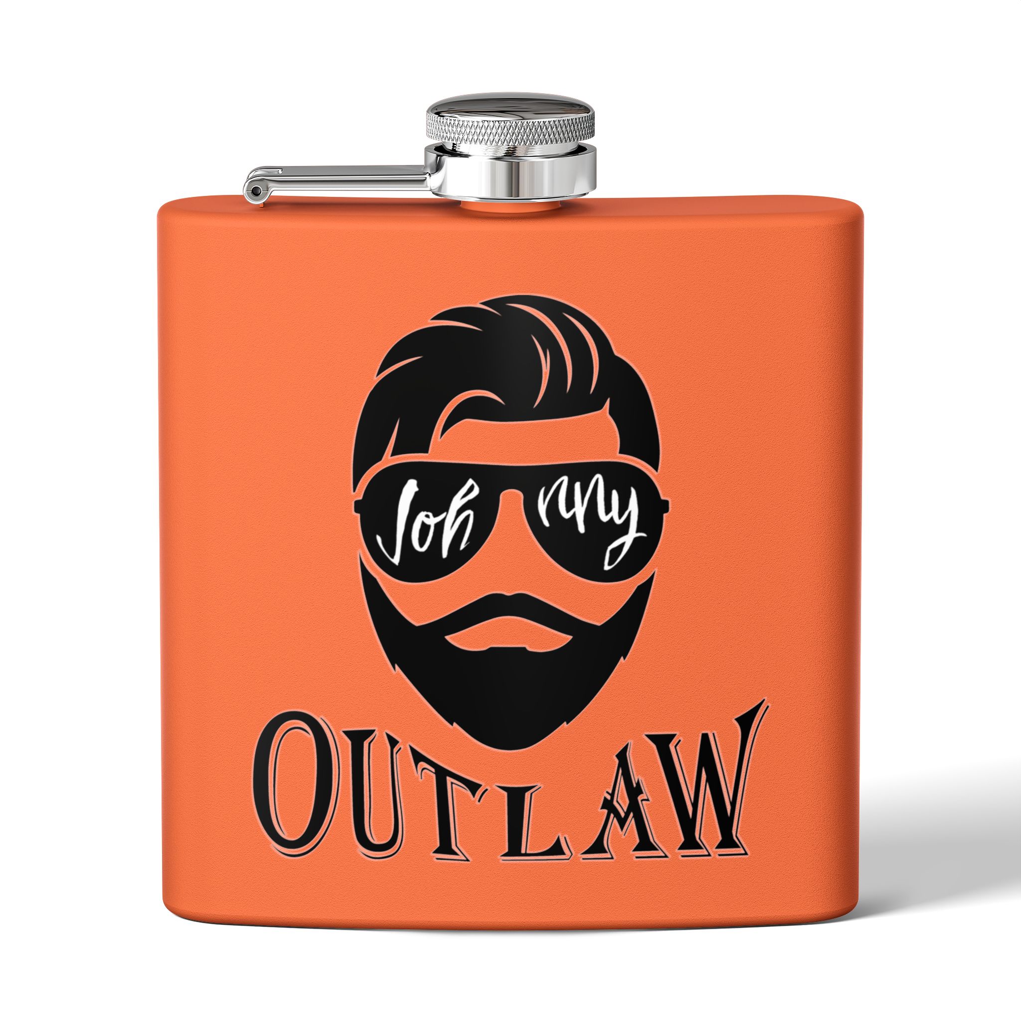 Johnny Outlaw Stainless Steel Flask, 6oz - Image 9