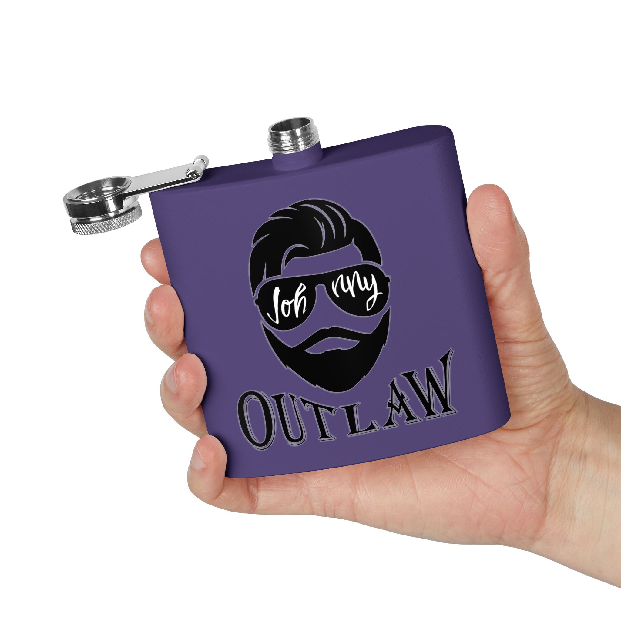 Johnny Outlaw Stainless Steel Flask, 6oz - Image 32