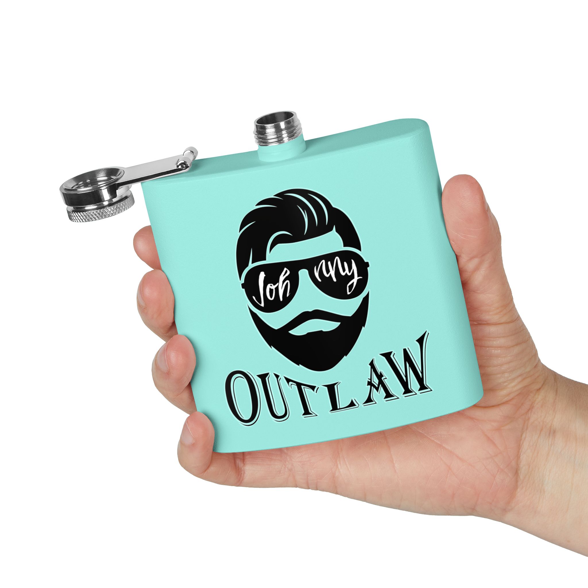 Johnny Outlaw Stainless Steel Flask, 6oz - Image 20