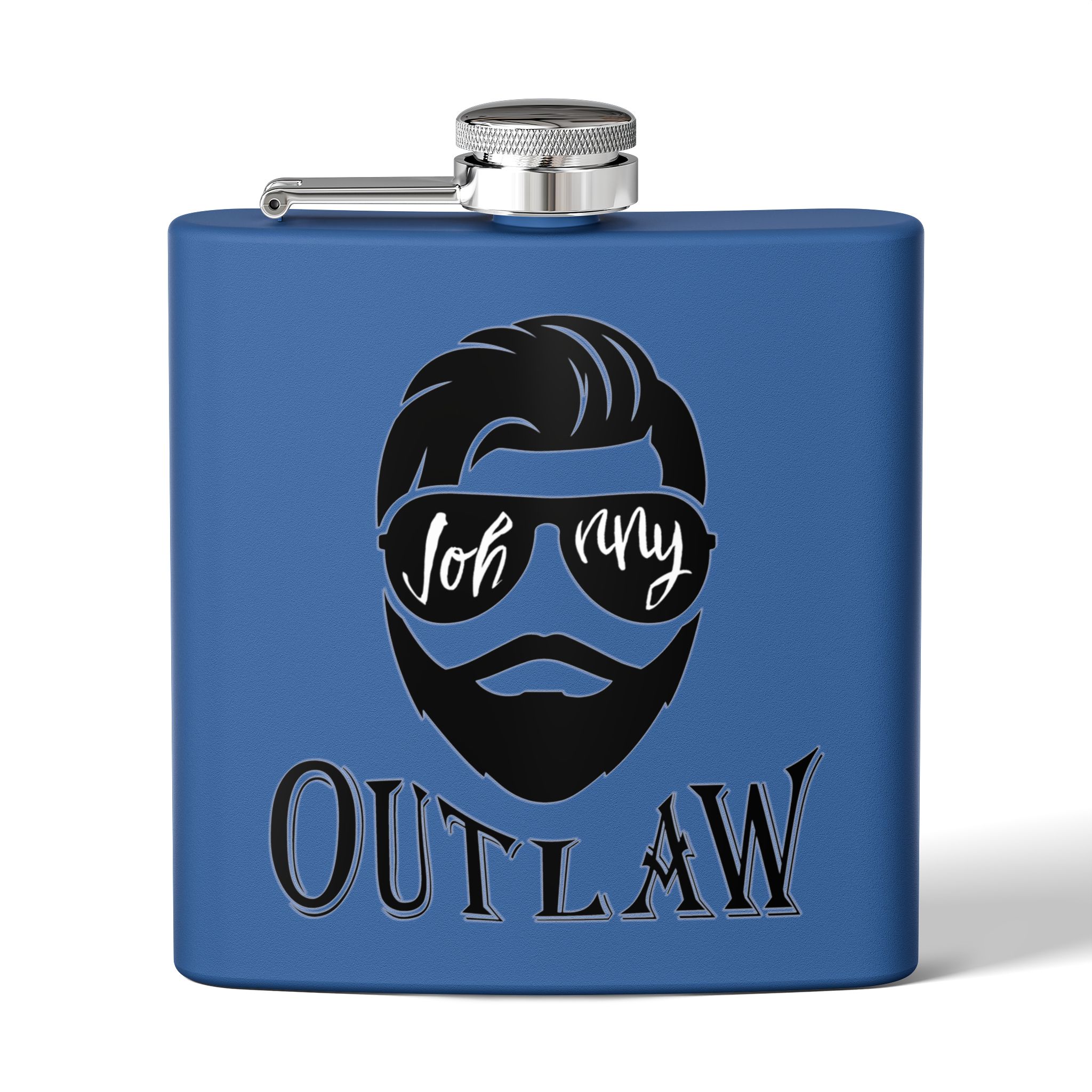 Johnny Outlaw Stainless Steel Flask, 6oz - Image 21