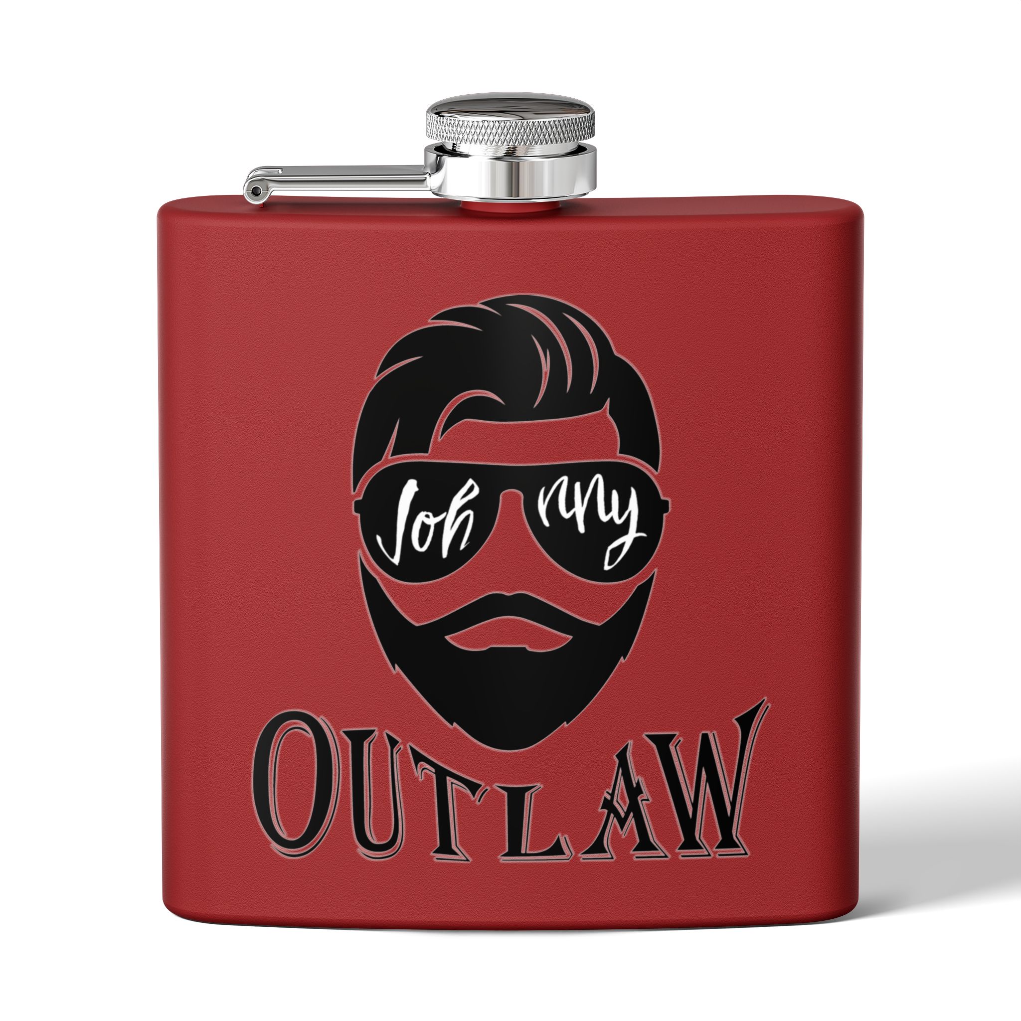 Johnny Outlaw Stainless Steel Flask, 6oz - Image 5