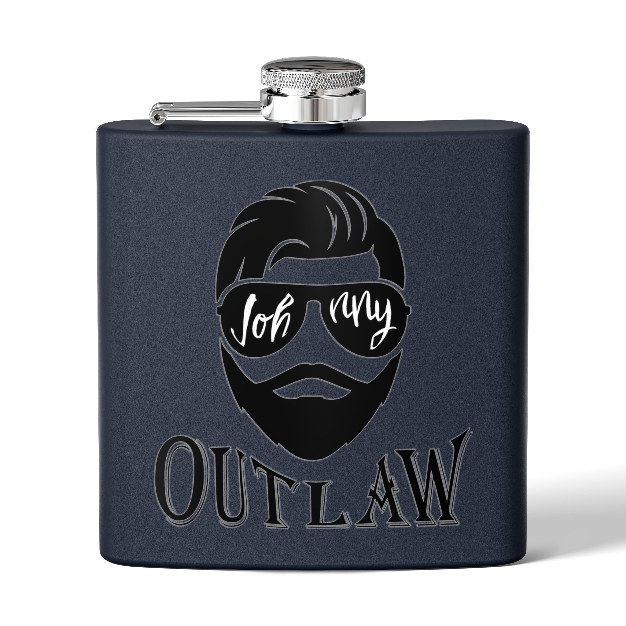 Johnny Outlaw Stainless Steel Flask, 6oz - Image 25