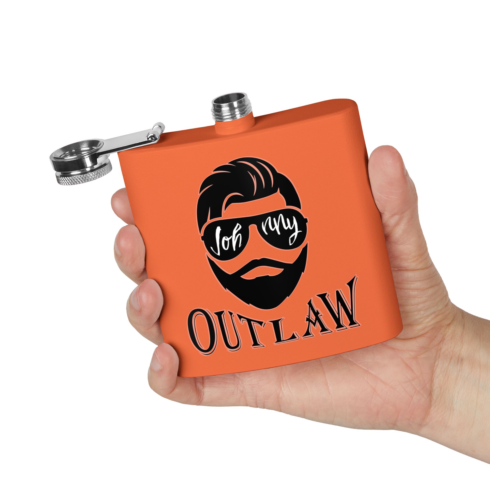Johnny Outlaw Stainless Steel Flask, 6oz - Image 12