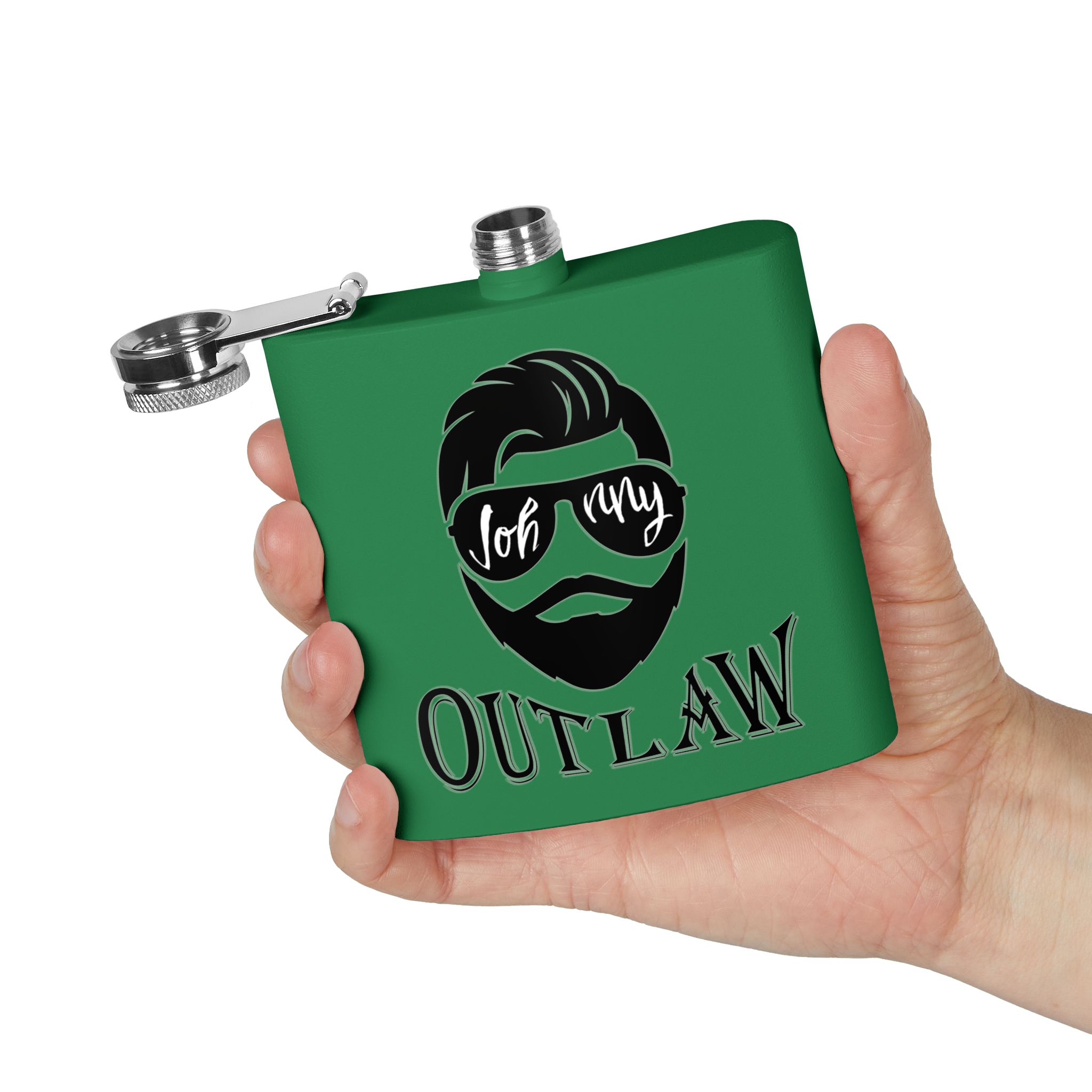 Johnny Outlaw Stainless Steel Flask, 6oz - Image 16