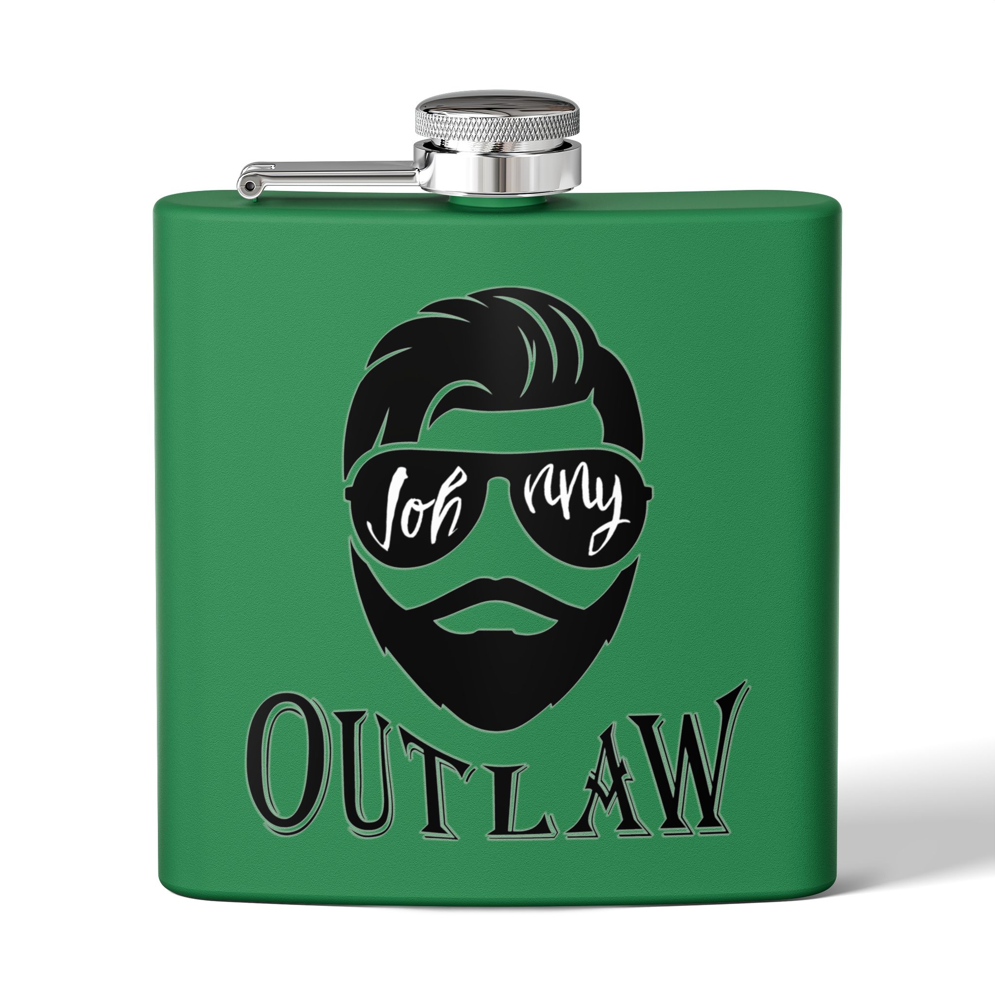 Johnny Outlaw Stainless Steel Flask, 6oz - Image 13