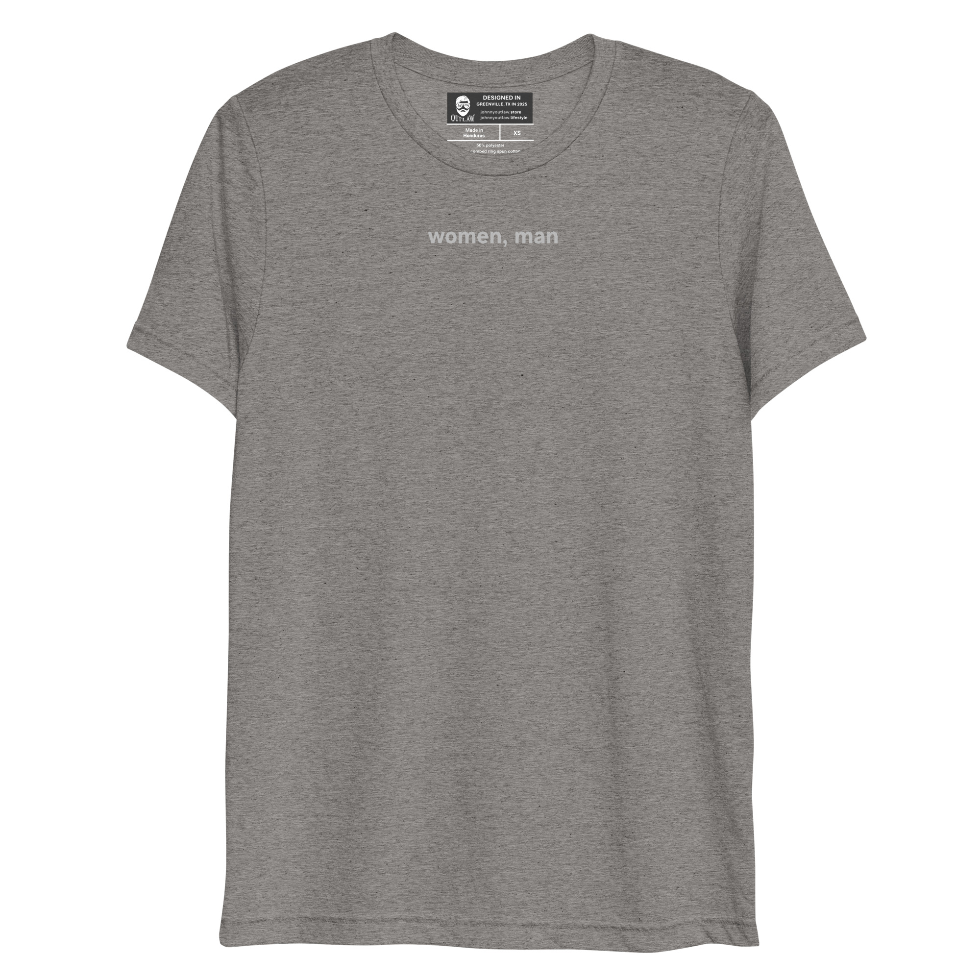 Women, man Short sleeve tri-blend shirt