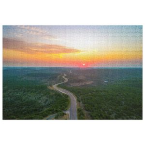 Devils Backbone Jigsaw puzzle with tin